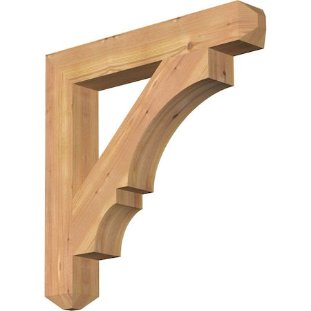 Ekena Millwork Balboa Craftsman Smooth Bracket, Western Red Cedar, 3 1/2"W x 24"D x 24"H BKT04X24X24BOA04SWR